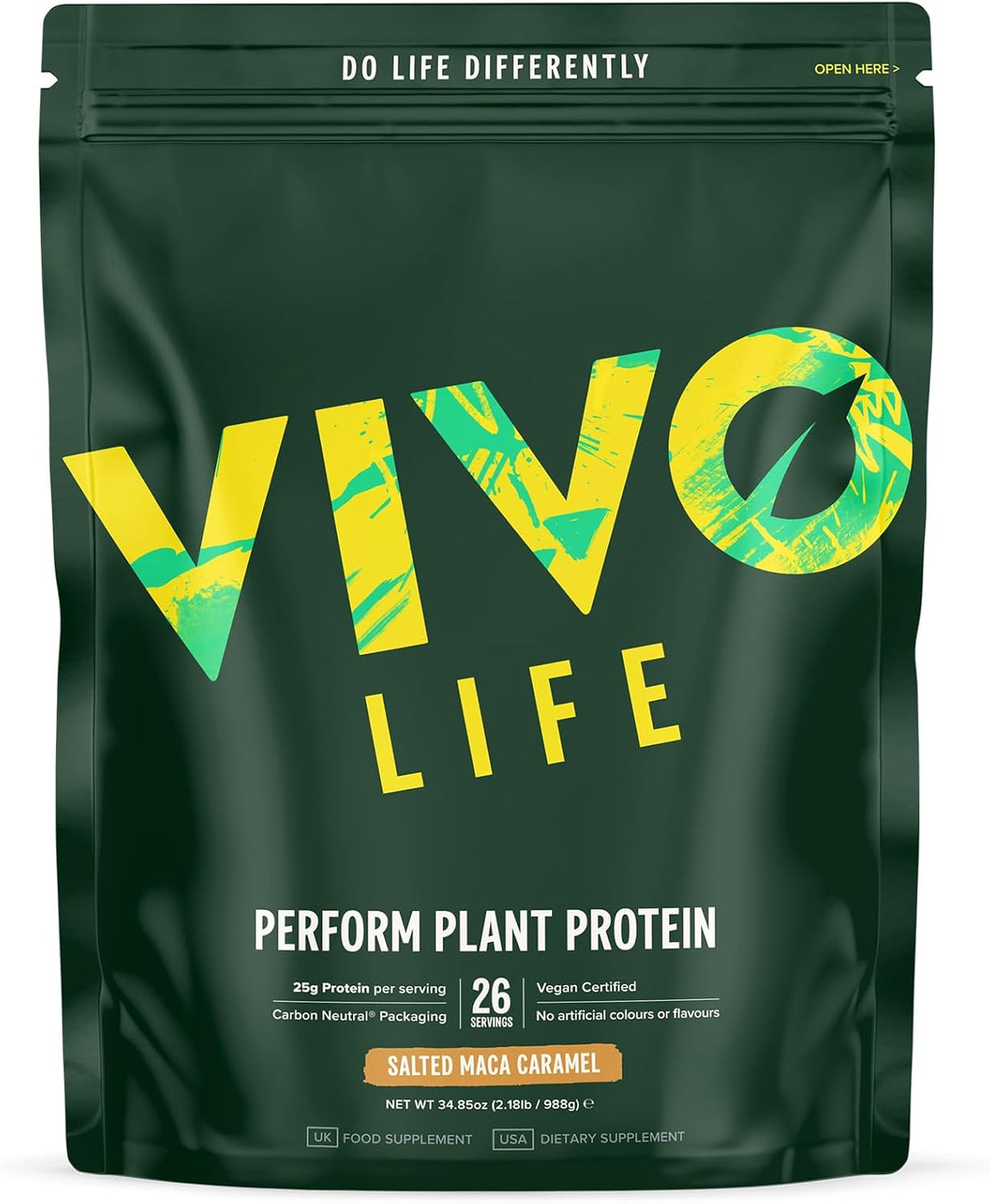 Vivo Perform Raw Plant Protein and BCAA Powder 988g - Vivo Life Greece